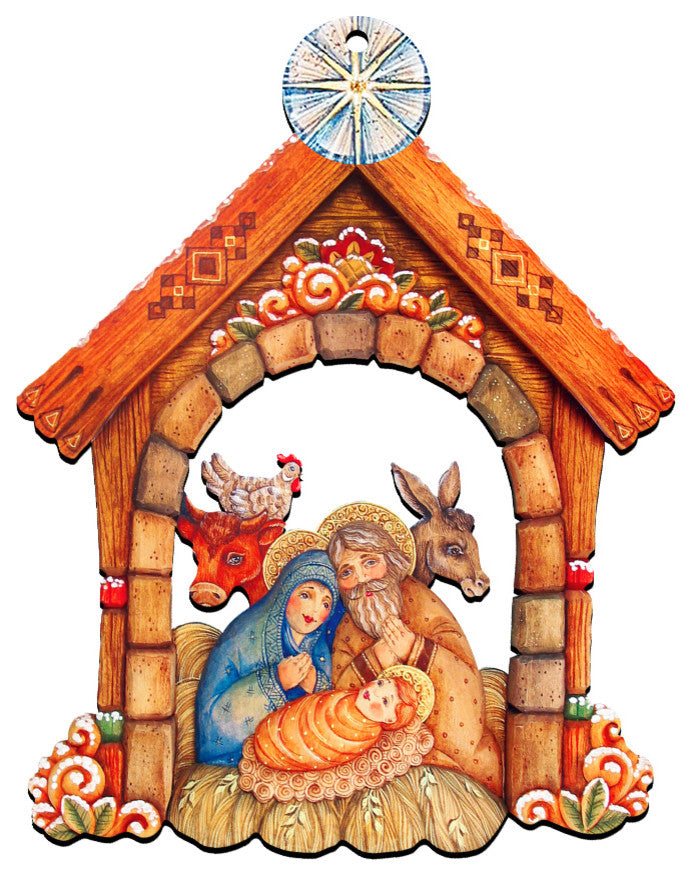 Village Nativity Ornament
