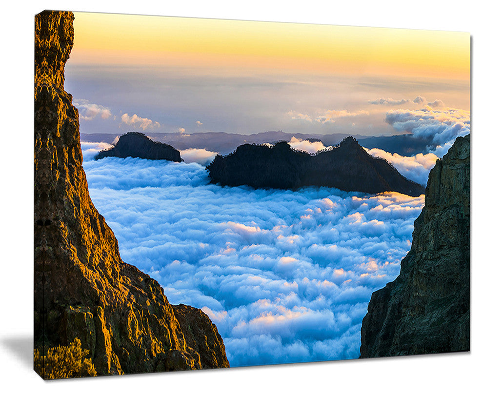 "Gran Canaria Sunset Over Clouds" Seashore Wall Art, 40"x30"