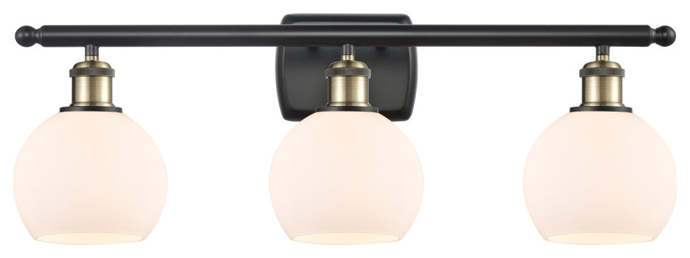 Innovations 516-3W-BAB-G121-6-LED 3 Light Bath Vanity Light, Black Antique Brass
