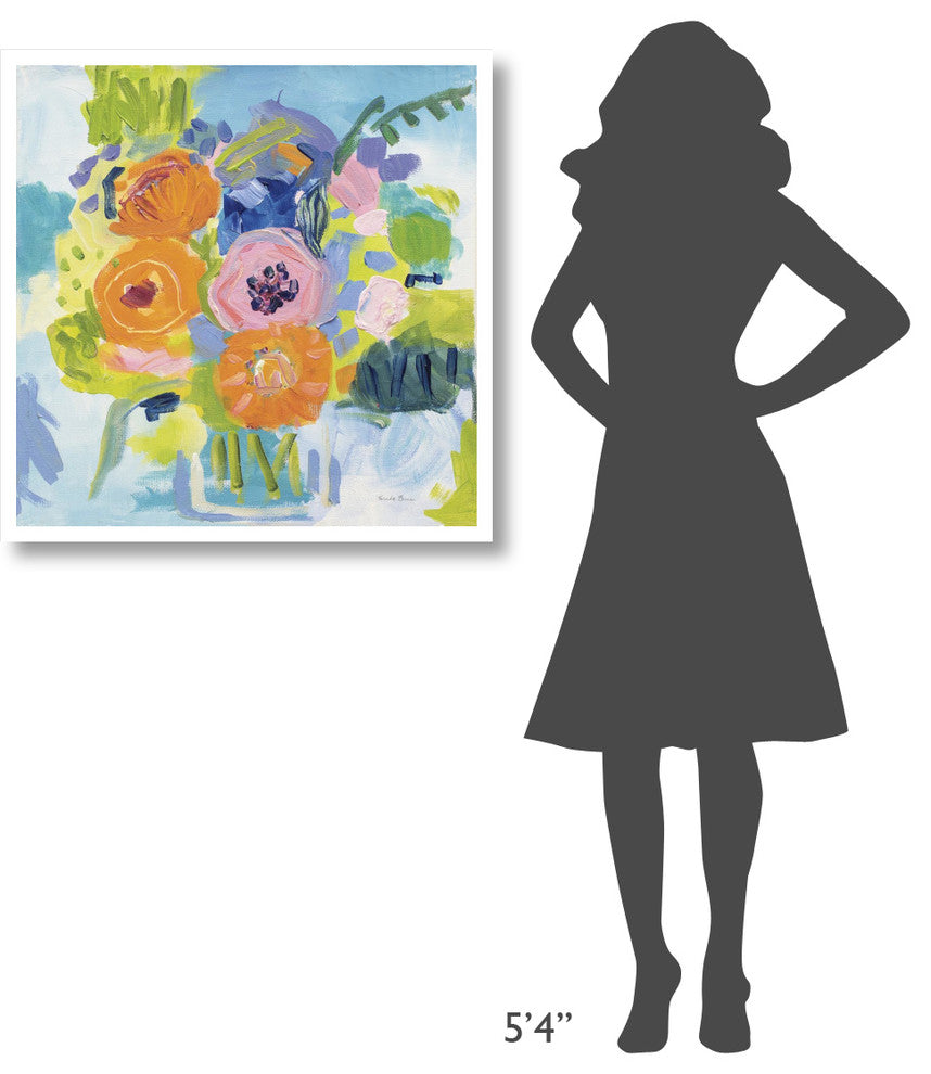 "Summer Bouquet" Digital Paper Print by Farida Zaman, 32"x32"