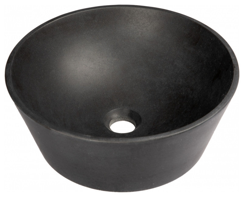 Eden Bath EB_S052LS-H 16-in Round Sloped Vessel Sink in Lava Stone