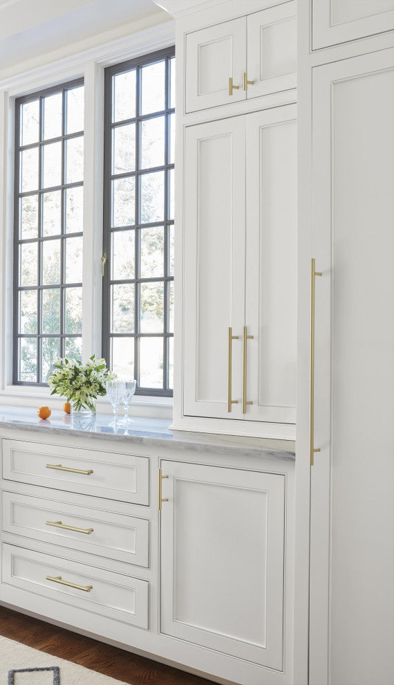 Amerock Bar Pull Collection Cabinet Pull, Set of 10, Golden Champagne, 3" Center