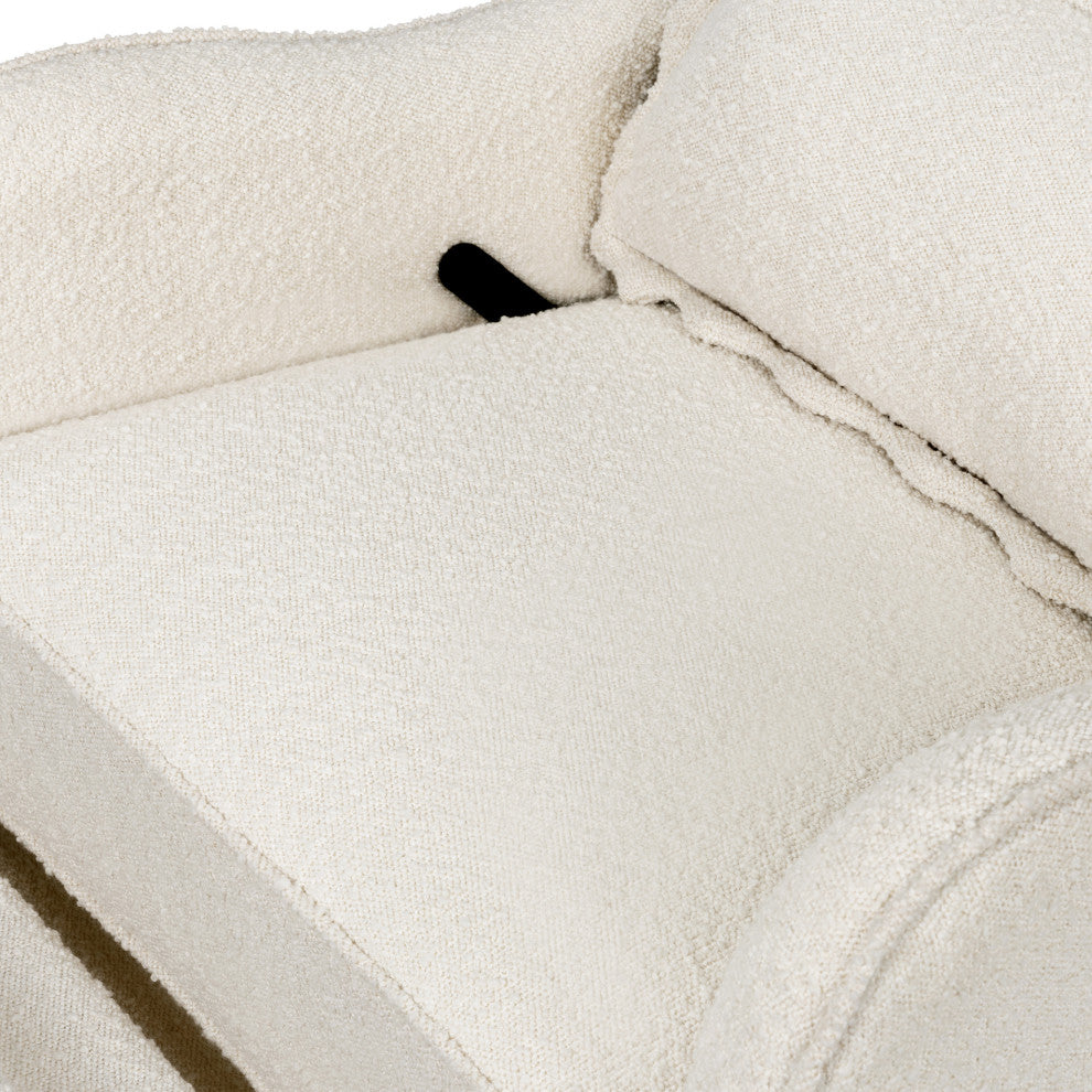 Devon Recliner and Swivel Glider, Ivory Boucle