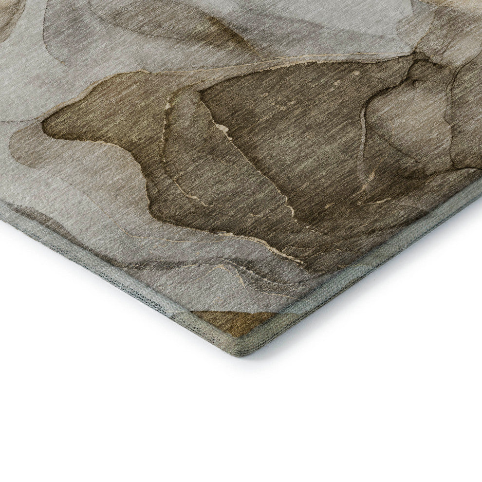 Premium Machine Washable Mayfield AMF504 Brown 5' x 7'6" Rug