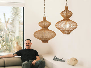 Troy Lighting F3828 Irvine 28"W Rattan Pendant - Patina Brass