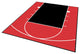 Outdoor Basketball Half Court Kit 20'x24', Black/Red