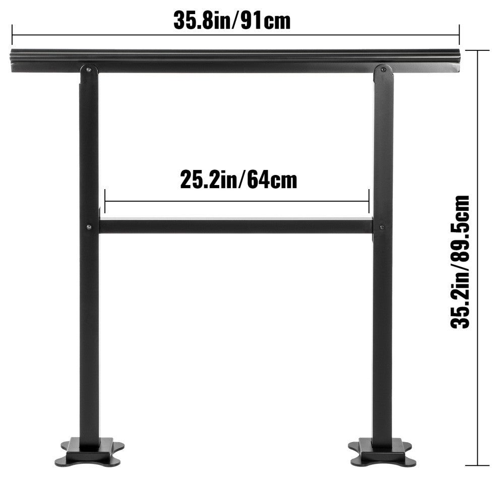 Outdoor Handrails Aluminum Stair Railing Staircase Handrail, 3ft