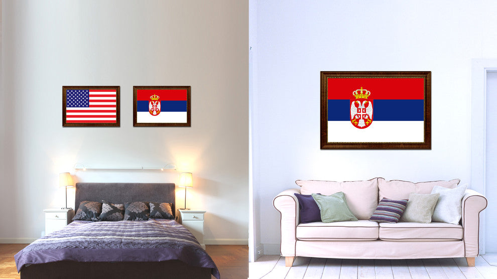 Serbia Country Flag Canvas Print, 19"x27"