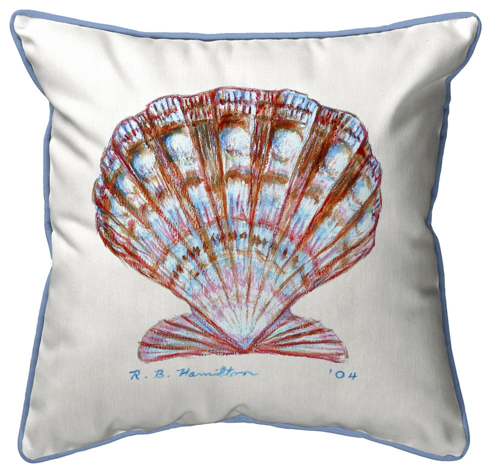 Scallop Shell Large Indoor/Outdoor Pillow 18x18