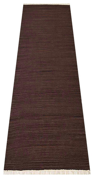 HAND WOVEN FLAT WEAVE KILIM WOOL ECO-FRIENDLY AREA RUGS,Brown, Solid Design