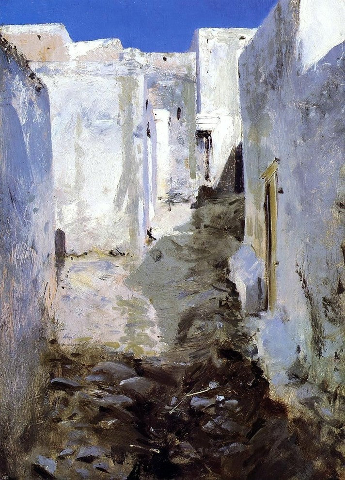 John Singer Sargent A Street in Algiers, 18"x27" Wall Decal