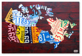"Canada License Plate Map" Canvas Art by Design Turnpike