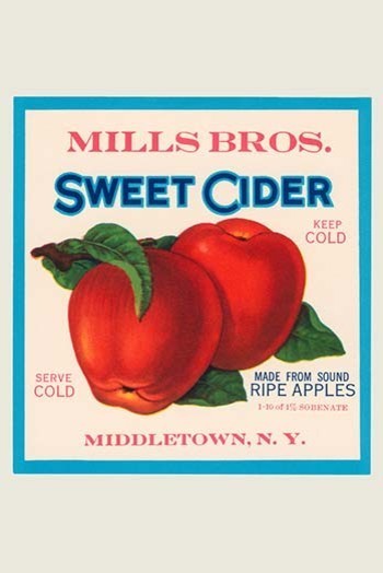Mills Bros. Sweet Cider - Paper Poster 20" x 30"