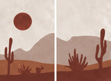Desert Moon Diptych, 2-Piece Set, 30x45 Panels