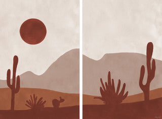 Desert Moon Diptych, 2-Piece Set, 30x45 Panels