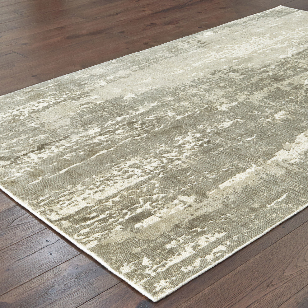 Oriental Weavers Formations Grey/ Ivory Abstract Indoor Area Rug 6'X9'