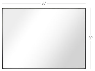 Rectangle Framed Bathroom Vanity Mirror Accent Wall Mirror, Black, 30"x36