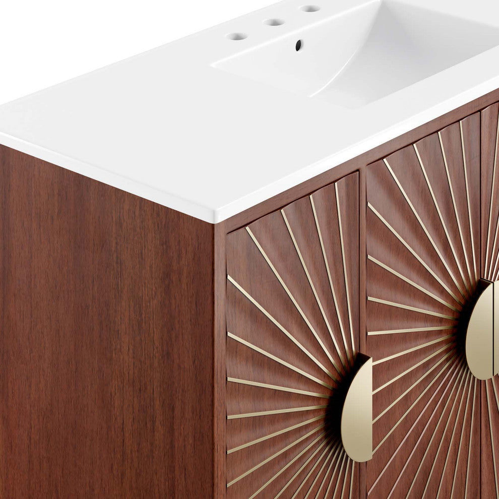 Daylight 48" Bathroom Vanity, White Walnut