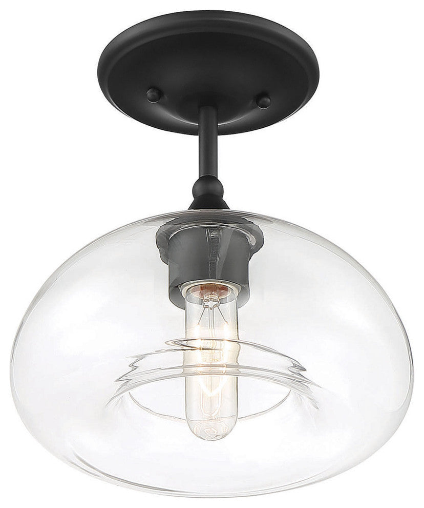 1-Light Ceiling Light, Matte Black