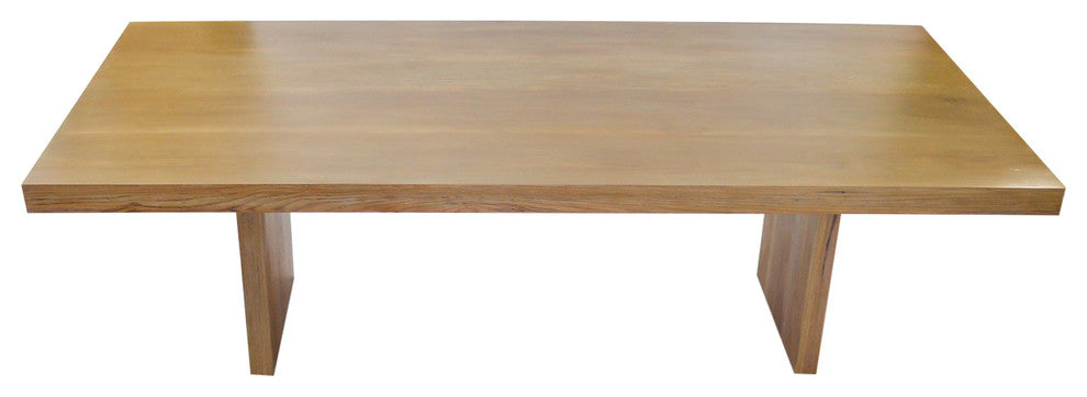 Planks and Veneer White Oak Dining Table