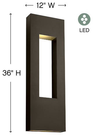 Hinkley Atlantis Extra Large Wall Mount Lantern, Bronze