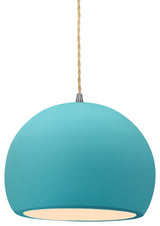 Radiance Small Globe 1-Pendant, Pool/Brushed Nickel/Beige Twisted, Bulb