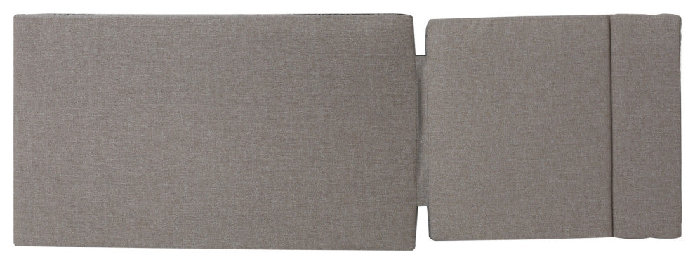 GDF Studio Solaris Outdoor Gray Wicker Armed Chaise Lounge With Cushion, Charcoa