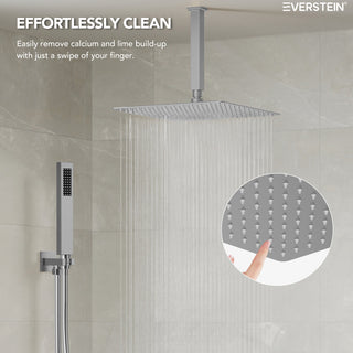 Dual Heads 3-Functions Shower System with Pressure Balancing Rough-In Valve, Brushed Nickel