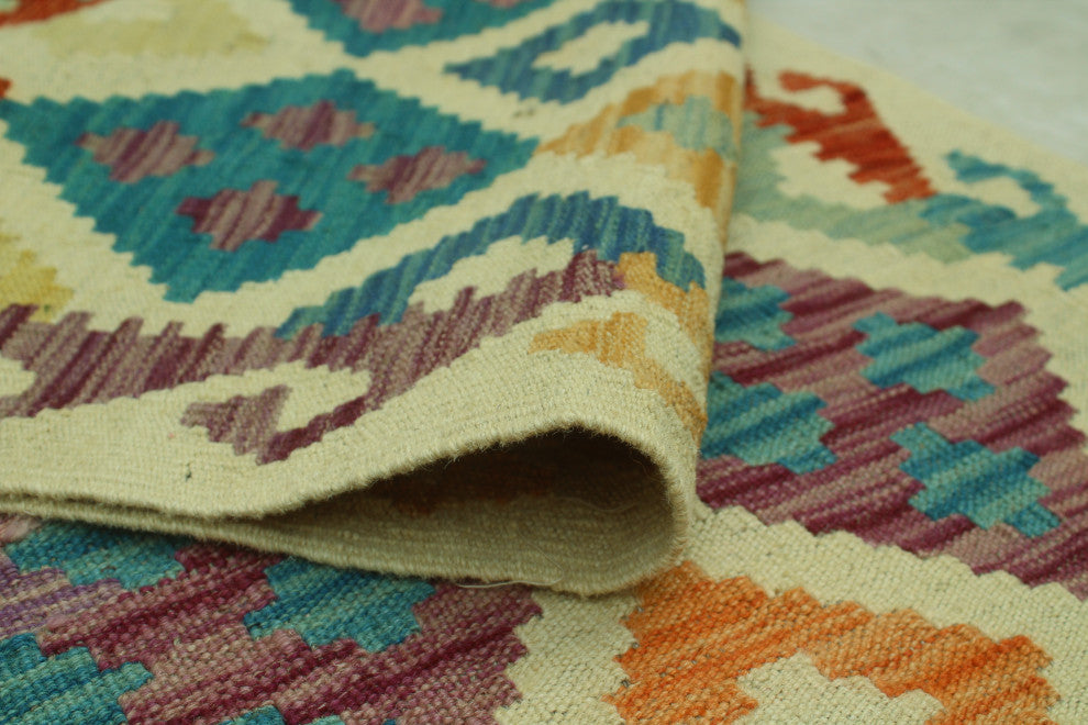 Sangat Kilim Hrapenly Ivory Runner