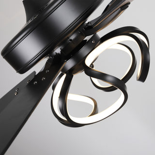 52 in. Black LED Ceiling Fan with Remote Control