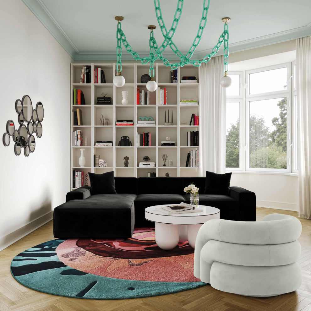 Slipper Light Gray Velvet Swivel Chair