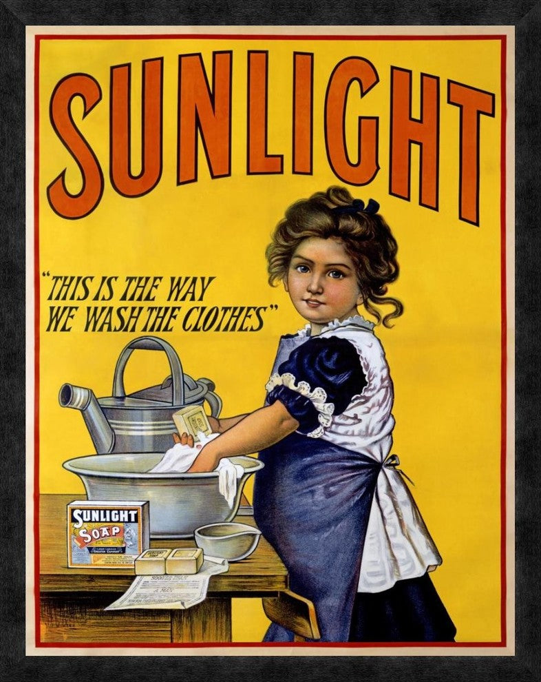 "Sunlight Soap" Framed Canvas Giclee, 26"x32"