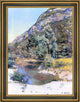 Ferdinand Hodler at the Foot of Mr. Saleve Framed Premium Canvas Print, 18"x24"