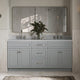 ARIEL Hamlet 73" Double Bath Vanity in Grey With Quartz Vanity Top