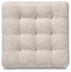 Modern Beige Fabric Upholstered Tufted Cube Ottoman Set of 2