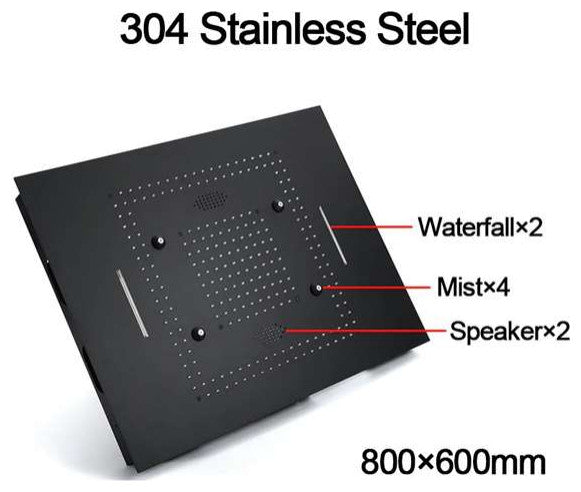 Fontana Toulouse Phone Controlled Stainless Steel LED Smart Music Rainfall