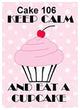 Paisley Mini Canvas, Keep Calm And Eat A Cupcake