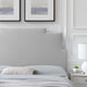 Headboard, Twin Size, Velvet, Light Gray, Modern Contemporary, Bedroom