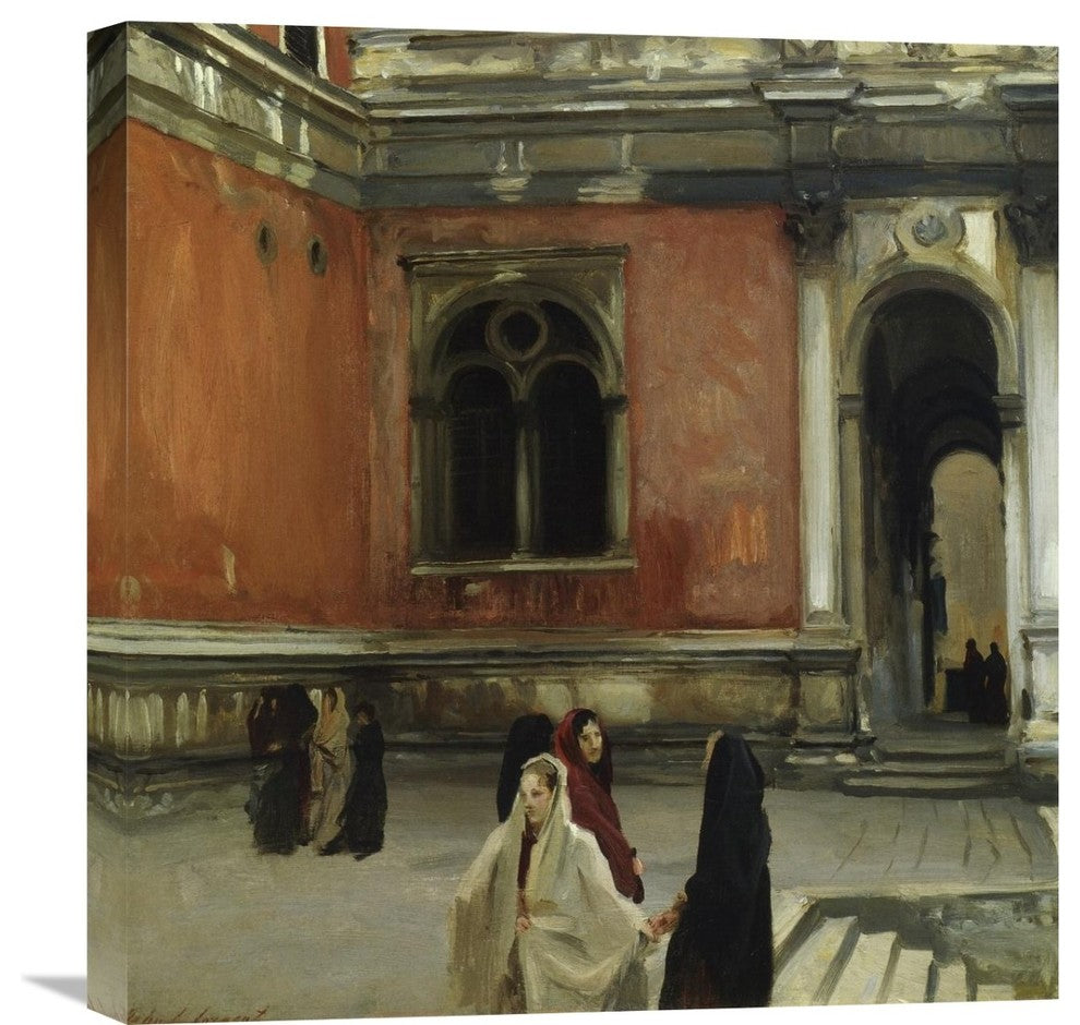 "Campo behind the Scuola di San Rocco, 1882" Artwork, 20"x22"