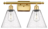 Innovations 516-2W-SG-GBC-84 2 Light Bath Vanity Light, Satin Gold