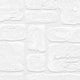 Architectural, Texture Geometric Paintable Pre-Pasted White Wallpaper Sample