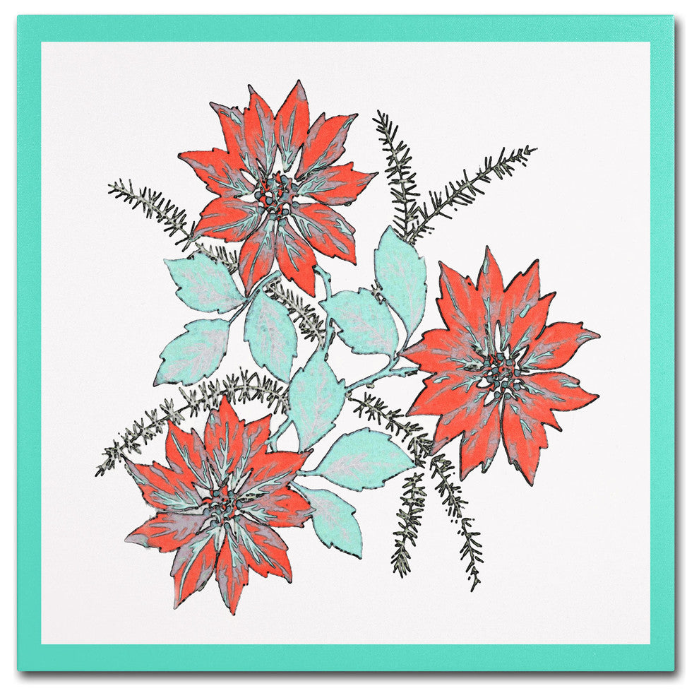 'Modern Poinsettia' Canvas Art by Patty Tuggle