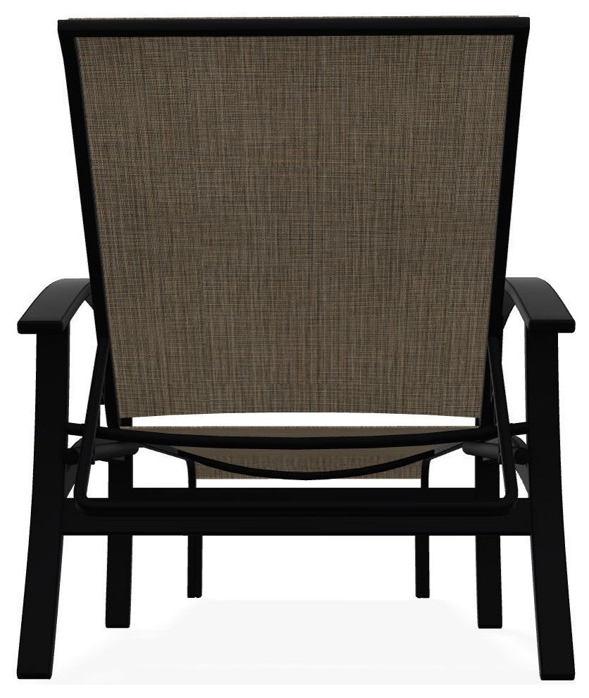 Belle Isle Sling 4-Position Outdoor Chaise Lounge, Kora/Black