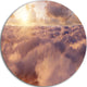 Amazing Sky Above Clouds, Contemporary Landscape Disc Metal Art, 11"