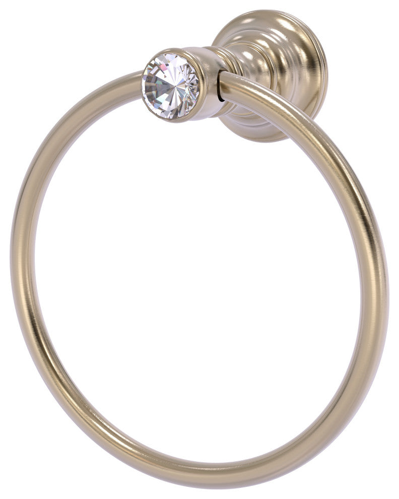 Carolina Crystal Towel Ring, Antique Pewter