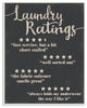 Stupell Industries Laundry Rating Five Star Bathroom Black Funny Word, 13 x 19
