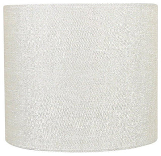 Classic Drum Metallic Fabric Lamp Shade, 8x8x7", Natural