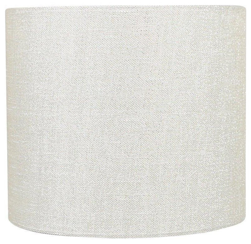 Classic Drum Metallic Fabric Lamp Shade, 8x8x7", Natural