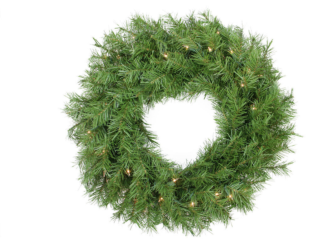 24" Northern Frasier Wreath, 140 Tips, 50 Clear Lights
