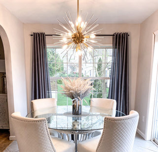 Maxim 28664CL Polaris 12 Light 23"W Abstract Sputnik Chandelier - Satin Brass